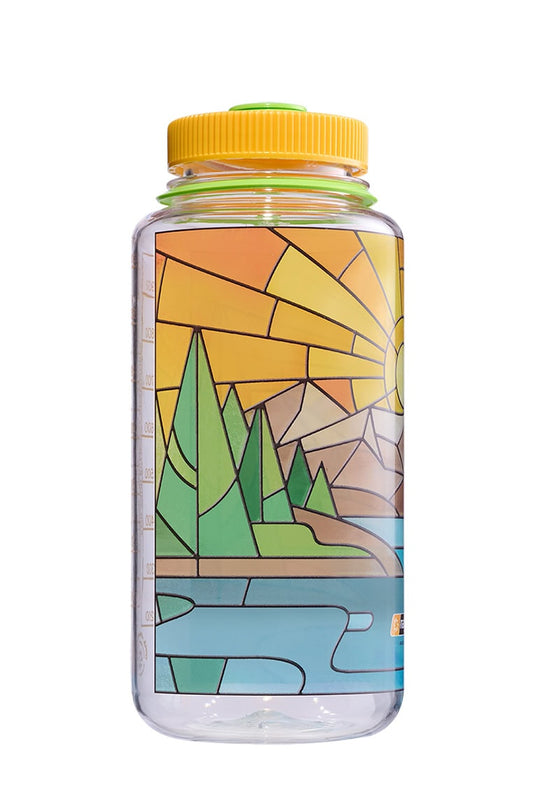 32oz Wide Mouth Stained Glass Print Bottles - US 8243