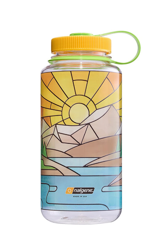 32oz Wide Mouth Stained Glass Print Bottles - US 8243